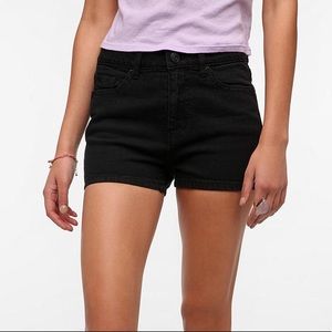 BDG High Rise Erin 5 Pocket Shortie black denim shorts